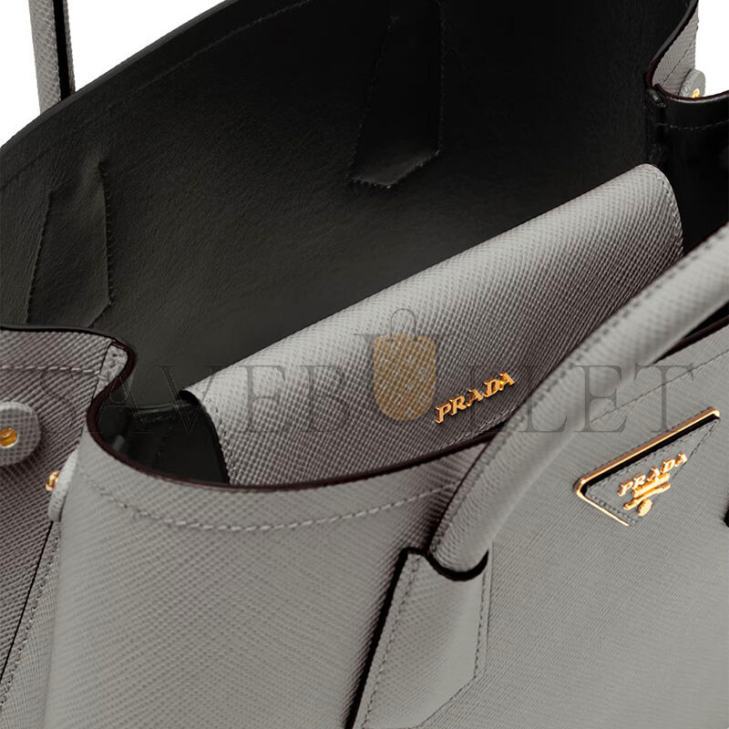 PRADA MEDIUM DOUBLE SAFFIANO LEATHER BAG 1BG775 (33*25*14.5cm)